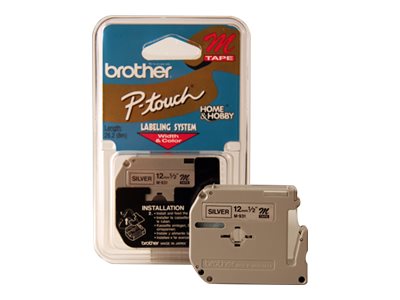 BROTHER+1%2F2%26quot%3B+M+TAPE+12MM+BLACK+ON+SILVER