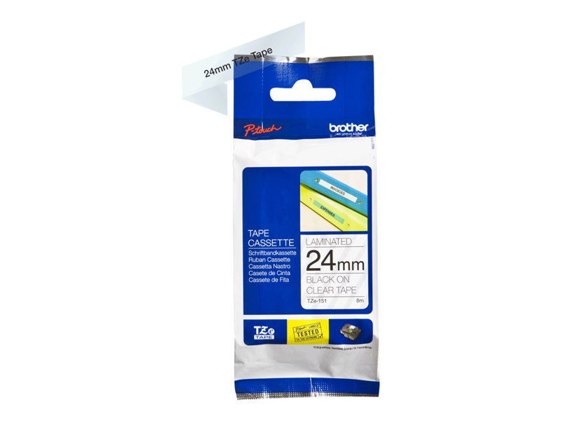 BROTHER+1%26quot%3B+TZE+TAPE+24MM+BLACK+ON+CLEAR