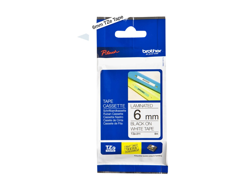 BROTHER+1%2F4%26quot%3B+TZE+TAPE+6MM+BLACK+ON+WHITE