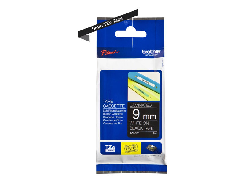 BROTHER+3%2F8%26quot%3B+TZE+TAPE+9MM+WHITE+ON+BLACK