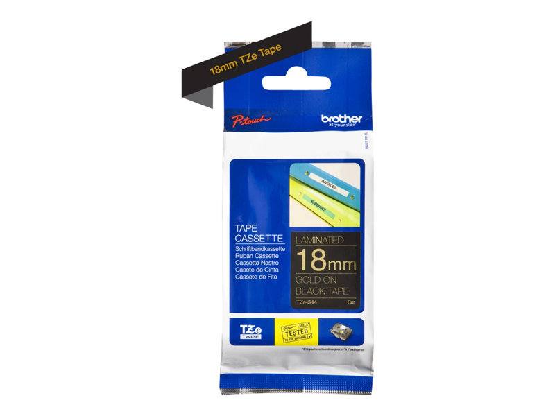 BROTHER+3%2F4%26quot%3B+TZE+TAPE+18MM+GOLD+ON+BLACK
