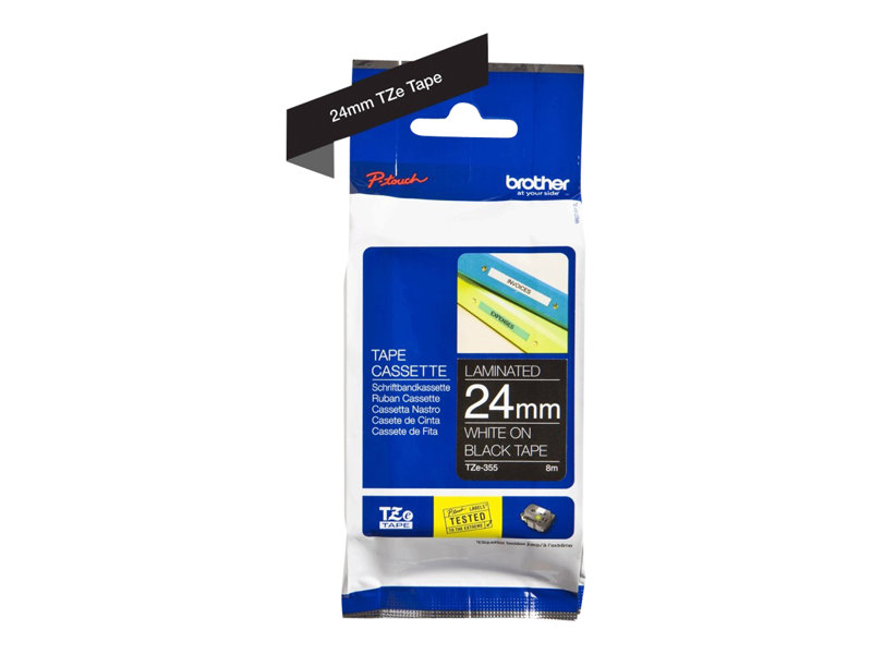 BROTHER+1%26quot%3B+TZE+TAPE+24MM+WHITE+ON+BLACK