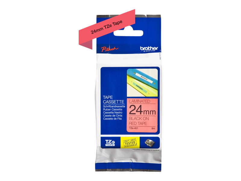 BROTHER+1%26quot%3B+TZE+TAPE+24MM+BLACK+ON+RED