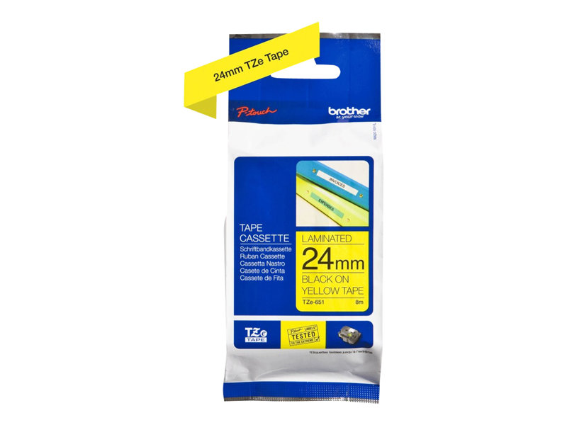 BROTHER+1%26quot%3B+TZE+TAPE+24MM+BLACK+ON+YELLOW