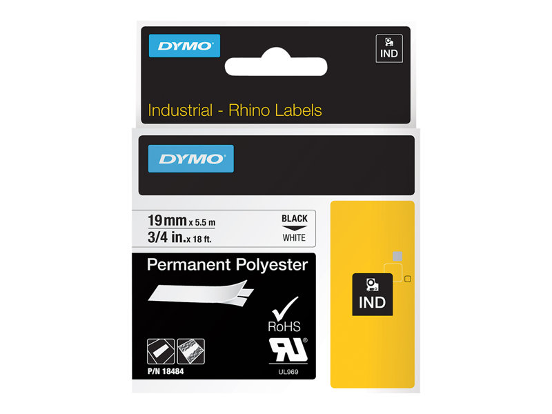 RHINO+3%2F4IN+X+18FT%2C+WHITE+PERMANENT+POLY+LABELS
