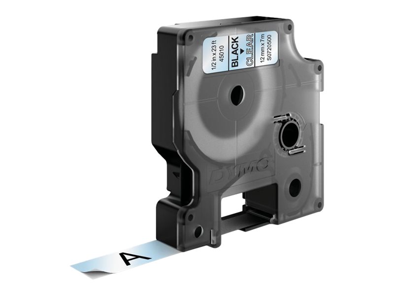 DYMO+LABELMANAGER+D1+BLACK+PRINT%2FCLEAR+TAPE%2C+1%2F2+X+23%2C+ALWAYS+USE+DYMO-BRANDED+L