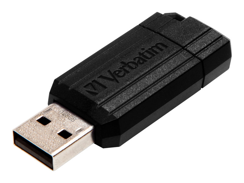 Verbatim+Pinstripe+Black+128GB+USB+Flash+Drive+128GB